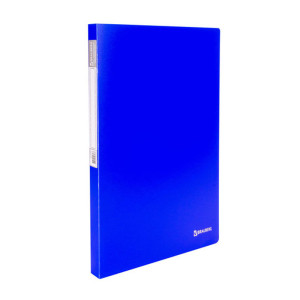 Папка пластиковая Brauberg Neon - А4 - C пружинным скоросшивателем - Синяя