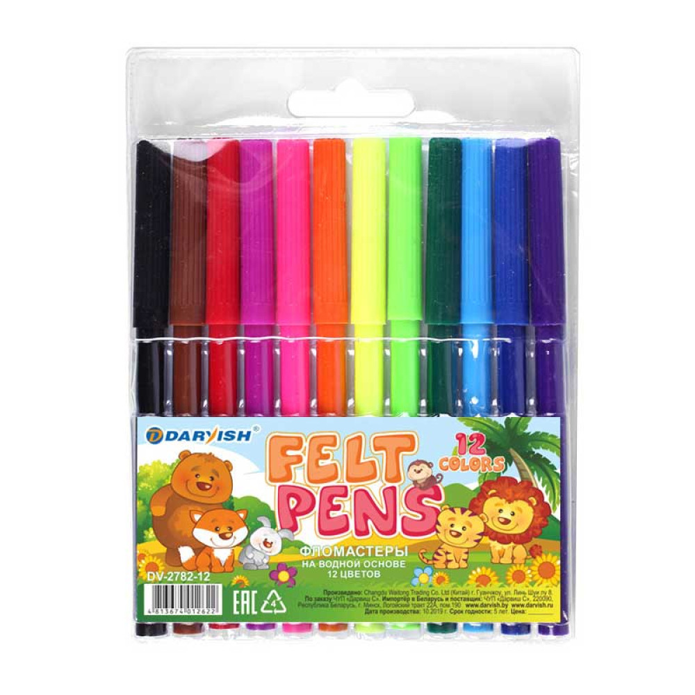 Фломастеры Darvish - 12 шт Фломастеры Darvish - 12 шт