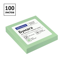 Липкий блок OfficeSpace - 50*50 мм - 100 листов - Зеленый