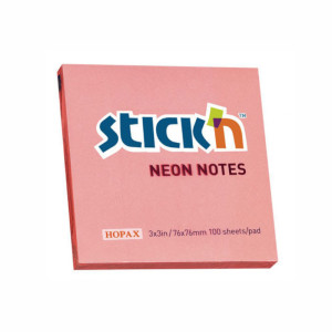 Липкий блок Stick'n ECO - 76*76 мм - 100 листов - Розовый