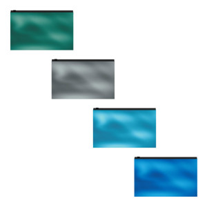 Папка-конверт Erich Krause Glossy Ice Metallic - 112*81 мм - Непрозрачная - На молнии