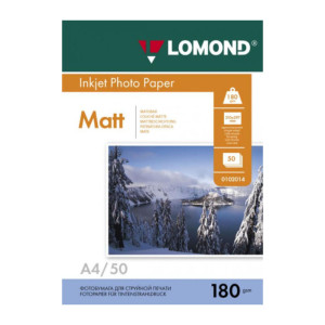 Фотобумага Lomond - А4 - Матовая - 180 г/кв. м - 50 листов