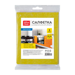 Салфетки протирочные OfficeClean - Вискоза - 3 шт