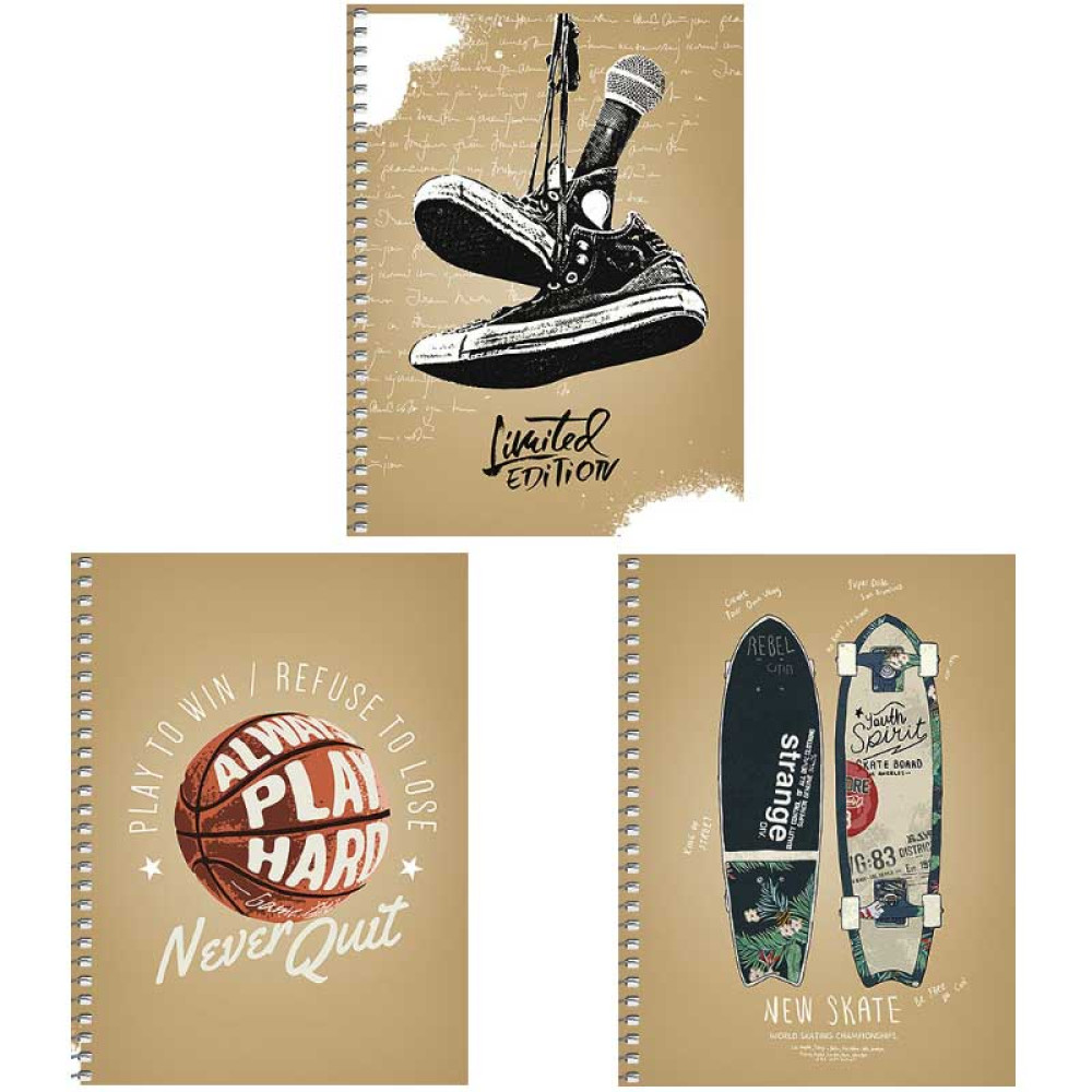 Тетрадь Школярик на спирали - Крафт-обложка - В6 - 120 листов - Клетка Тетрадь Школярик на спирали - Крафт-обложка - В6 - 120 листов - Клетка