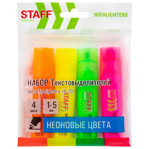 Набор текстовых маркеров Staff Everyday HL-707 - 1-5 мм - 4 цвета