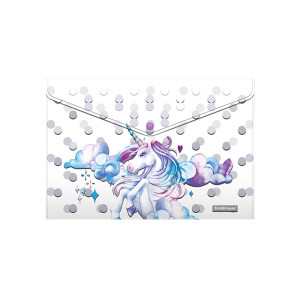 Папка-конверт на кнопке Erich Krause Dream Unicorn - А4 - 160 мкм