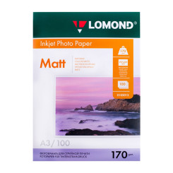Фотобумага Lomond - А3 - Матовая - Двусторонняя - 170 г/кв. м - 100 листов