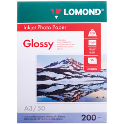 Фотобумага Lomond - А3 - Глянцевая - Односторонняя - 200 г/кв. м - 50 листов