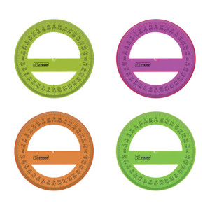 Транспортир пластиковый Стамм - 10 см - Прозрачный