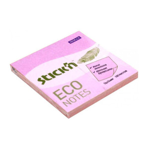 Липкий блок Stick'n ECO  - 75*75 мм - 100 листов - Розовый