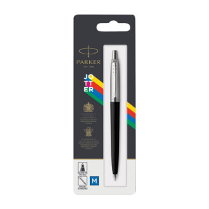 Ручка шариковая Parker Jotter Black - 1 мм - Синяя