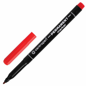Маркер перманентный Centropen 2536 для CD - 1 мм - Красный