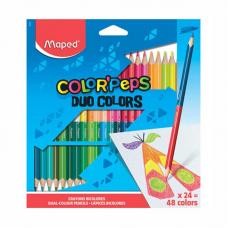 Набор двусторонних цветных карандашей Maped Color'Peps Duo - 24 цвета