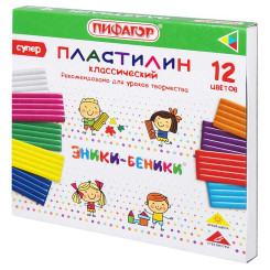 Пластилин Brauberg Эники-Беники - 12 цветов - 240 г