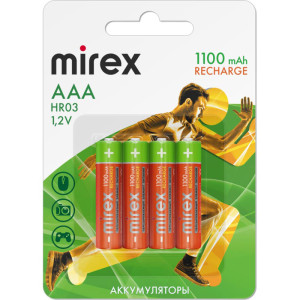 Батарейка аккумуляторная Mirex - ААА - 1,2V - 1100 мАч - 1 шт
