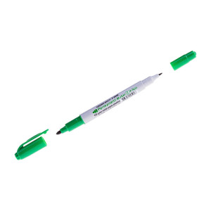 Маркер перманентный Crown Multi Marker Twin - Двусторонний - Зеленый