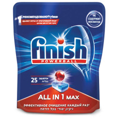 Таблетки для посудомоечных машин Finish All in 1 - 25 шт