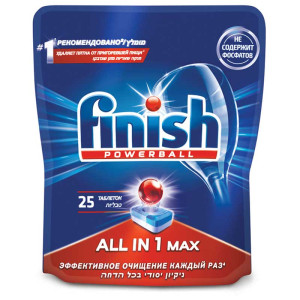 Таблетки для посудомоечных машин Finish All in 1 - 25 шт
