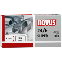 Скобы для степлера оцинкованные Novus №24/6 - 1000 штук