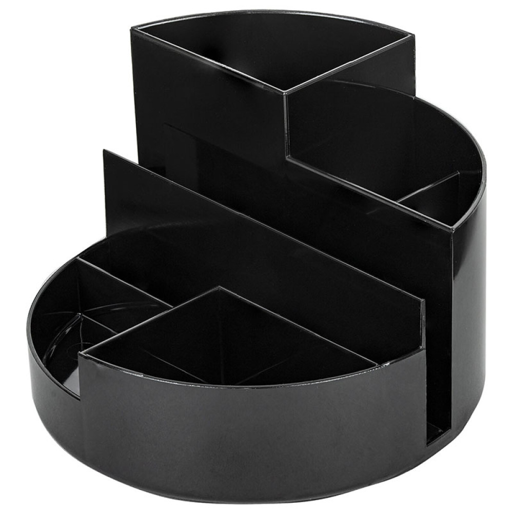 Подставка канцелярская Brauberg Round - 6 отделений - Черная Подставка канцелярская Brauberg Round - 6 отделений - Черная