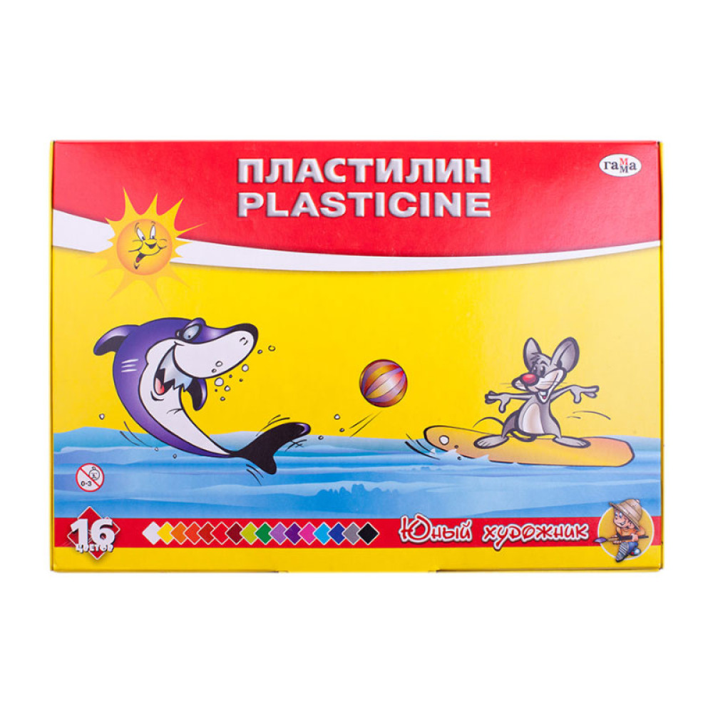 Пластилин Гамма Юный художник - 16 цветов - 224 г Пластилин Гамма Юный художник - 16 цветов - 224 г