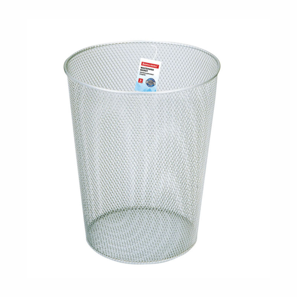 Корзина для бумаг Brauberg Germanium - Металлическая - 9 л - Серебро Корзина для бумаг Brauberg Germanium - Металлическая - 9 л - Серебро