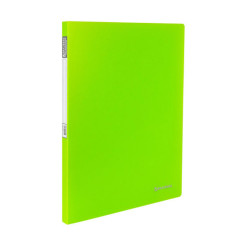 Папка пластиковая Brauberg Neon - А4 - C пружинным скоросшивателем - Зеленая