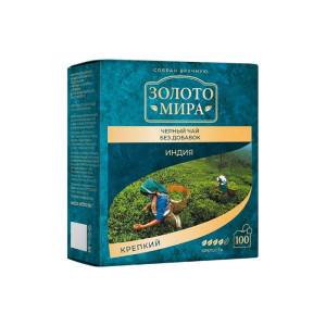 Чай черный Золото мира - Крепкий - 100 пакетиков
