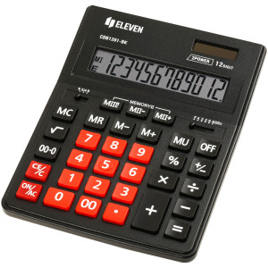 Калькулятор настольный Eleven CDB1201-BK/RD - 12 разрядный - Черно-красный