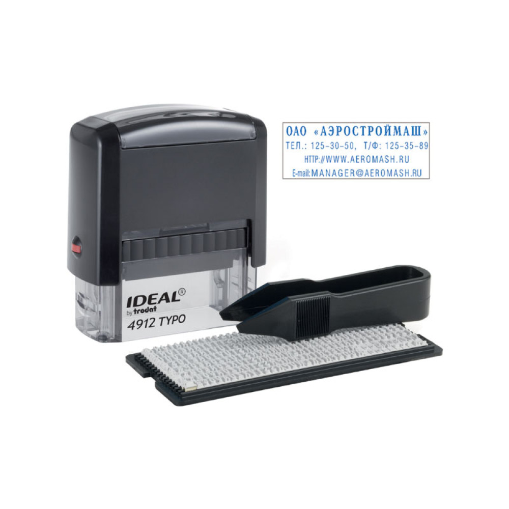 Штамп самонаборный Ideal 4912/DВ - 4 строки Штамп самонаборный Ideal 4912/DВ - 4 строки