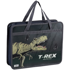 Папка ArtSpace T-Rex с ручками - Пластик - А4 - На молнии