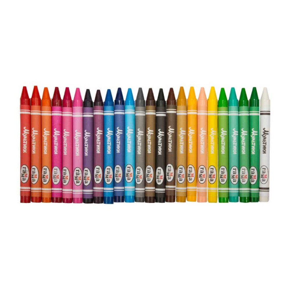 Мелки восковые Гамма - 24 цветов - Круглые Мелки восковые Гамма - 24 цветов - Круглые