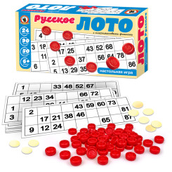 Игра настольная Лото Русский стиль с фишками
