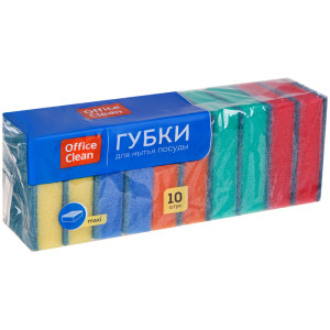 Губки для мытья посуды OfficeClean - 10 шт - 90*65*27 мм