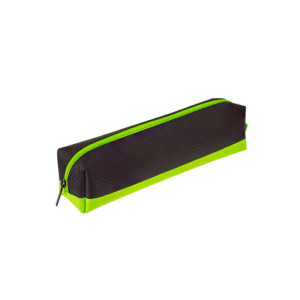 Пенал-косметичка Brauberg Black - 210*50*50 мм - Черно-зеленый