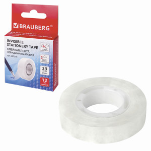 Скотч канцелярский Brauberg - Матовый - 12 мм - 33 м