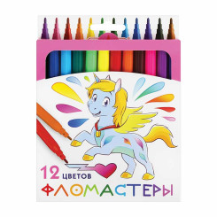 Фломастеры Пифагор Единорог - 12 шт