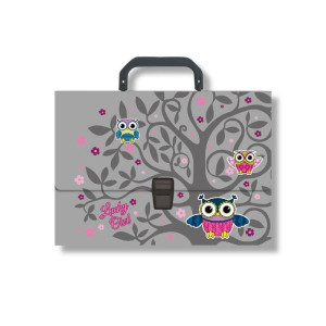 Портфель пластиковый Erich Krause Lucky Owl - А4