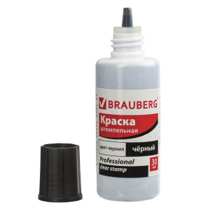 Краска штемпельная Brauberg Professional - 30 мл - Черная