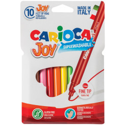 Фломастеры Carioca Joy - 10 цветов - Смываемые