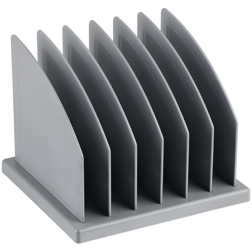 Подставка для журналов и бумаг Стамм - 6 отделений - Серая Подставка для журналов и бумаг Стамм - 6 отделений - Серая