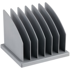 Подставка для журналов и бумаг Стамм - 6 отделений - Серая Подставка для журналов и бумаг Стамм - 6 отделений - Серая