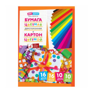 Набор цветной бумаги и картона ArtSpace - А4 - Двусторонний