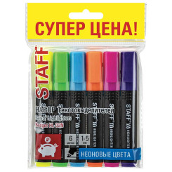 Набор текстовых маркеров Staff Basic Budget - 6 цветов - 1-5 мм