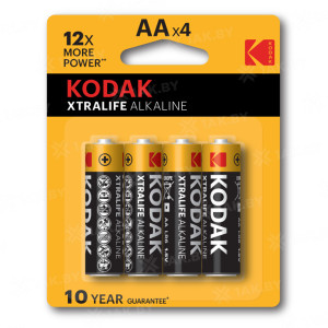 Батарейка алкалиновая Kodak XTRALIFE LR6 - АА - 4 шт