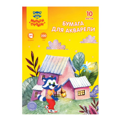 Набор цветной бумаги Мульти-Пульти Енот в космосе - А4 - 10 листов