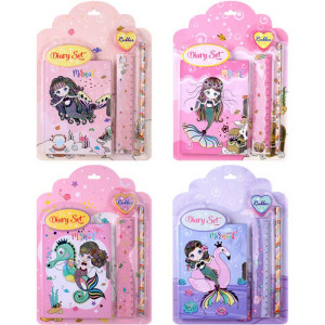 Набор канцелярский Darvish Русалка - 4 предмета