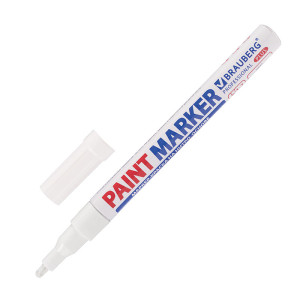 Маркер-краска лаковый Brauberg Professional Plus - 2 мм - Белый