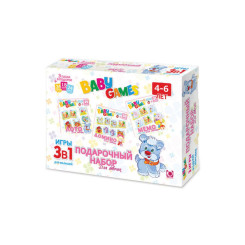 Игра настольная Для девочек Baby Games - Лото - Домино - Мемо