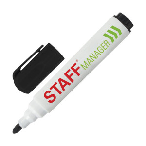 Маркер для доски Staff Manager - Стираемый - Черный
